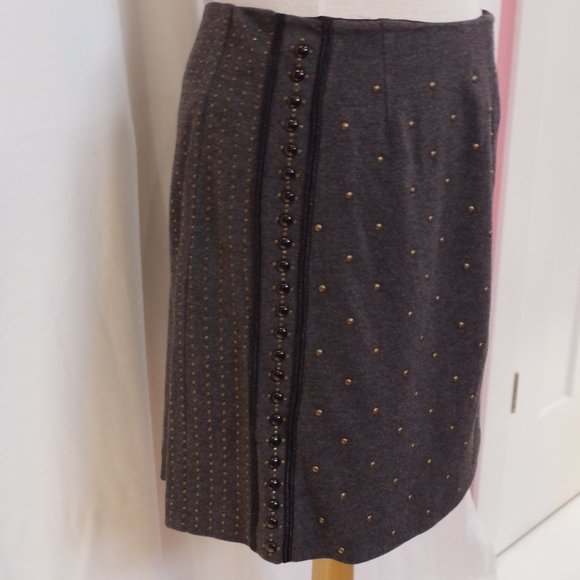 Nanette Lepore Embellished Double Knit Skirt- Sz. 4 - Picture 4 of 6